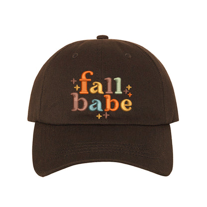 Brown Baseball cap embroidered with Fall Babe - DSY Lifestyle