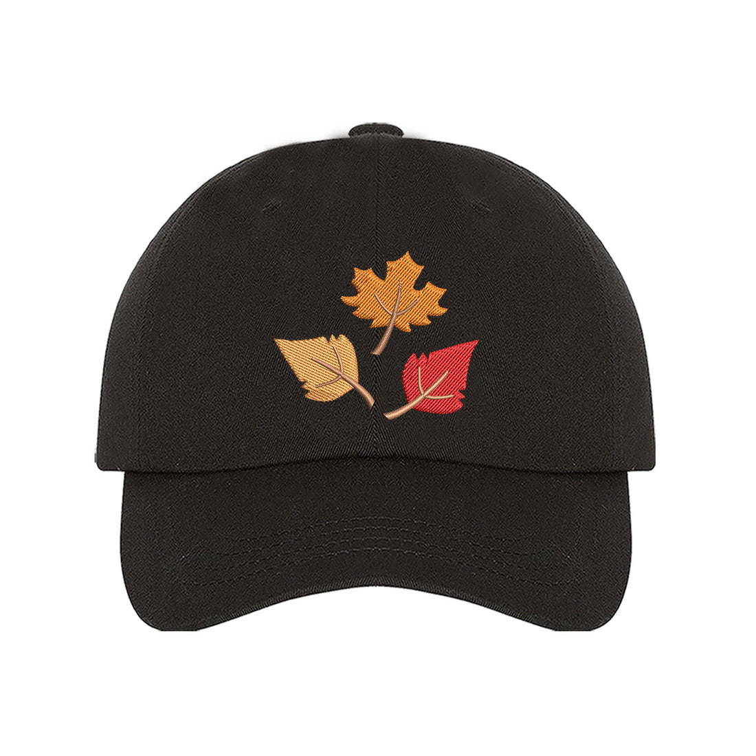 Black baseball cap embroidered with Leaves - DSY Lifestyle