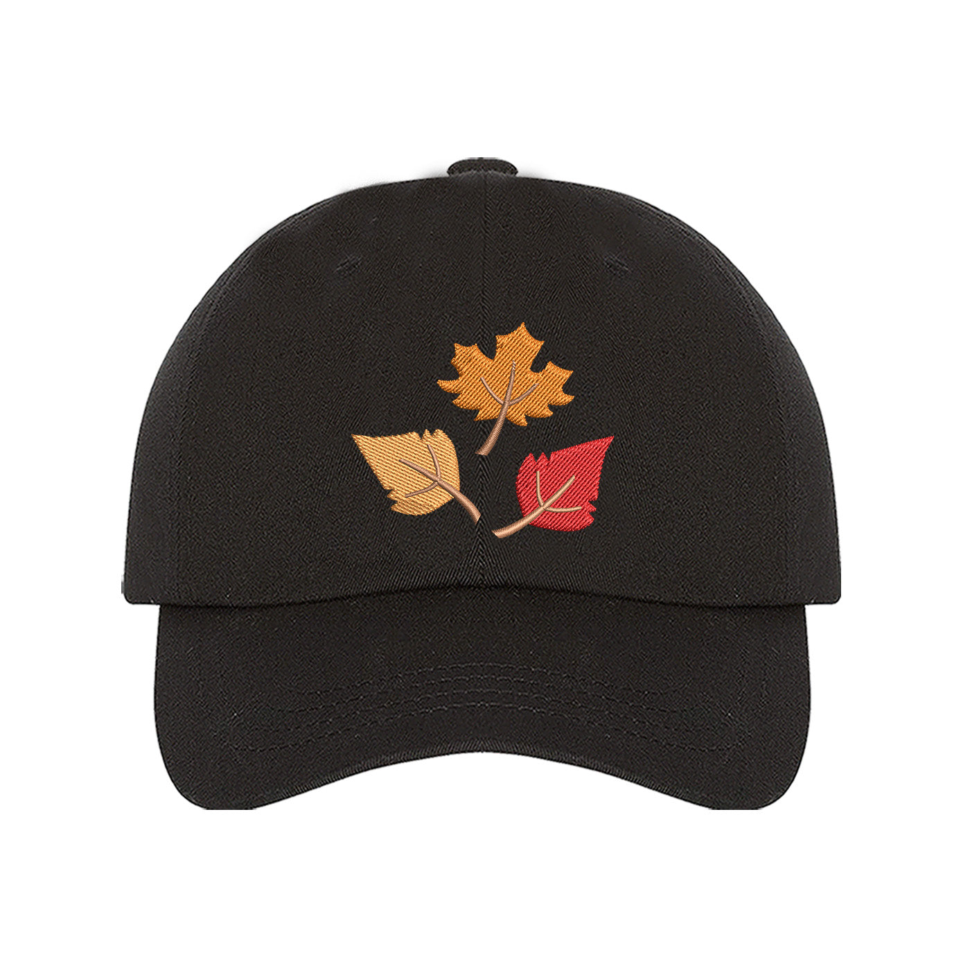  Black baseball cap embroidered with Leaves - DSY Lifestyle
