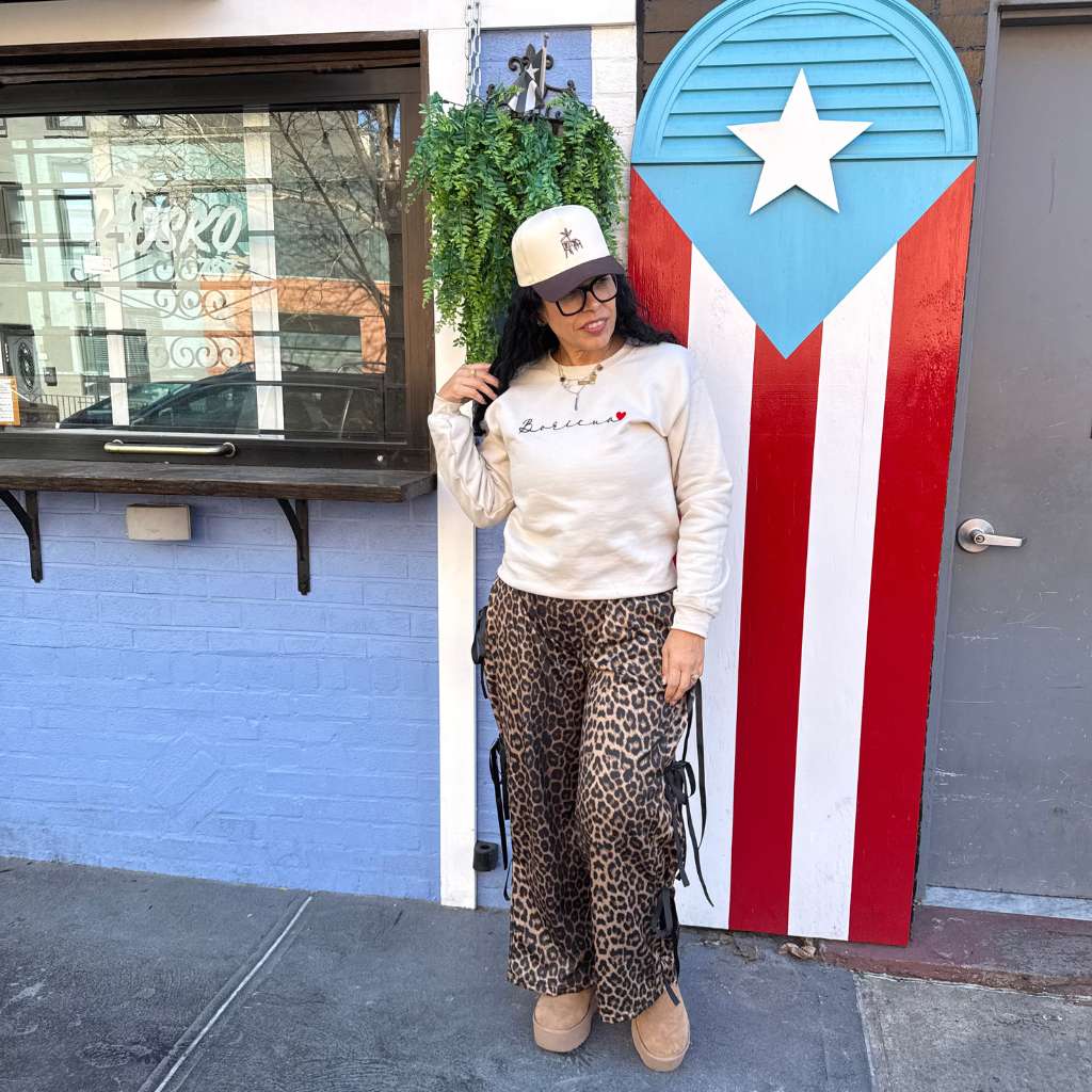 Boricua Heart Embroidered Sweatshirt | Puertoriqueña Embroidered Sweatshirt