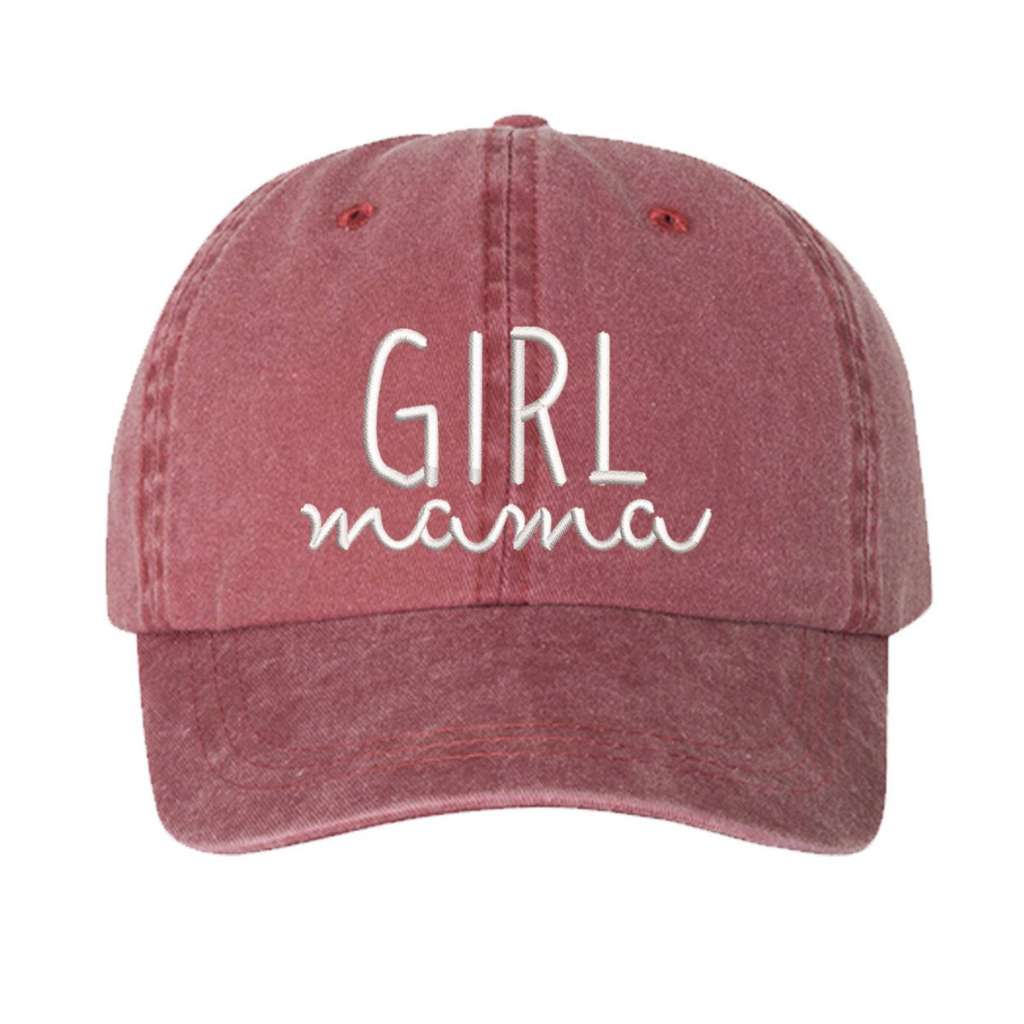Wine Washed Baseball hat embroidered with Girl Mama in the front - DSY Lifestyle