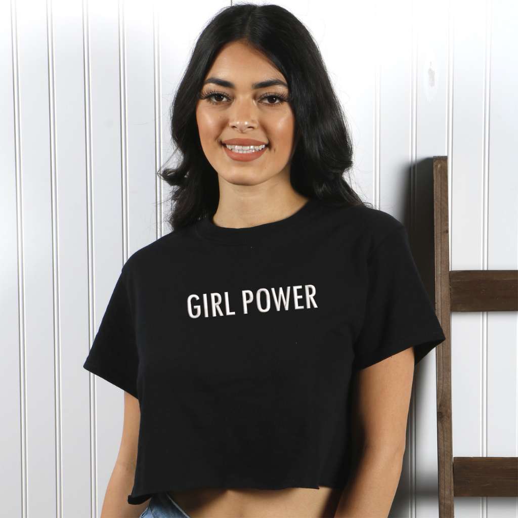 Girl Power Black Crop Top - DSY Lifestyle