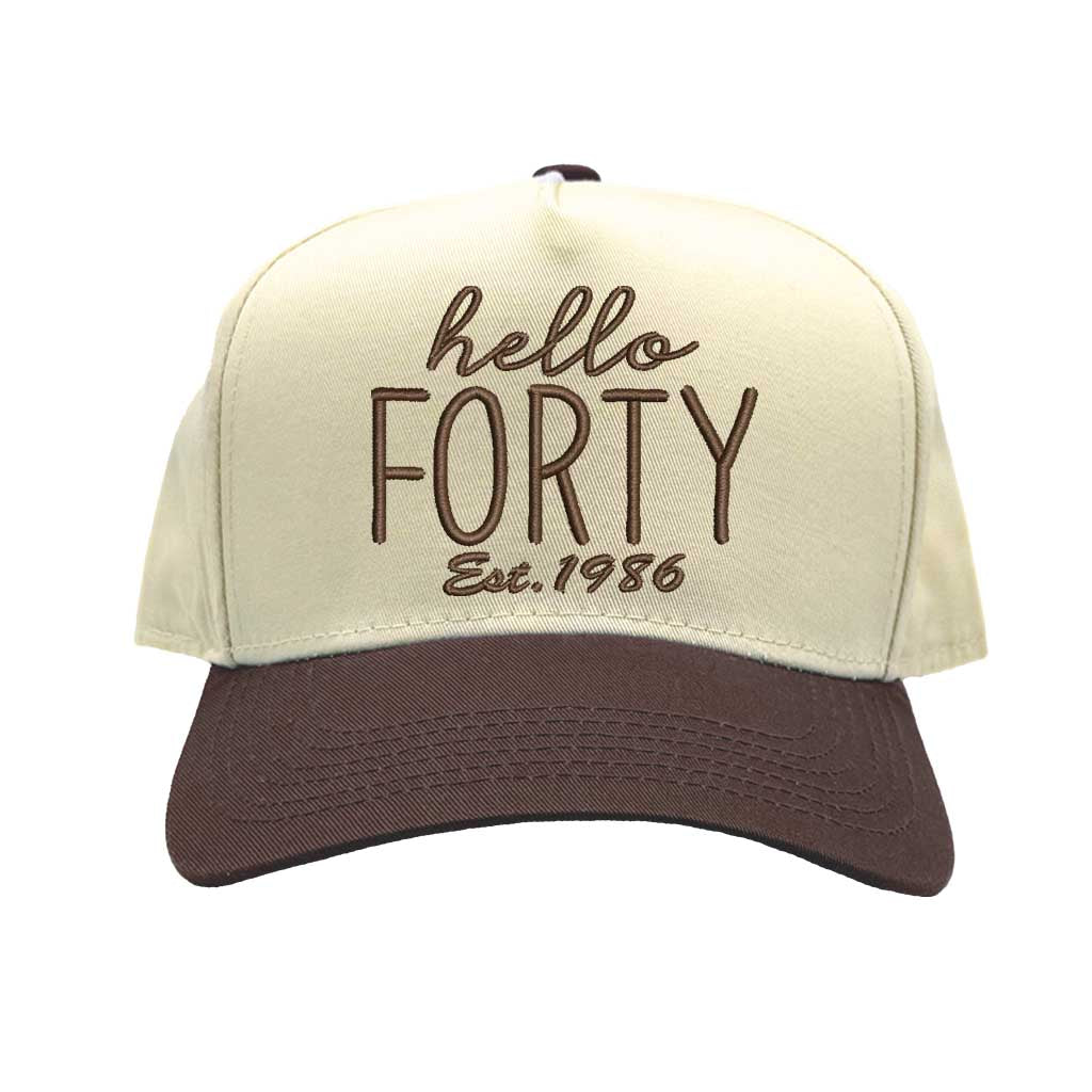 Natural and brown cap with &