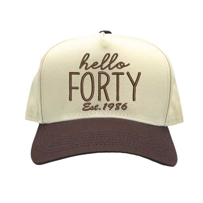 Natural and brown cap with &