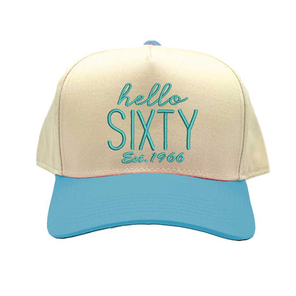 Natural and blue cap with &