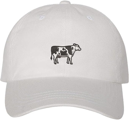 White Holstein Cow - Embroidered Baseball Hat makes a distinctive statement. An ideal accessory for both practical wear and showing off your farming pride. DSY Lifestyle