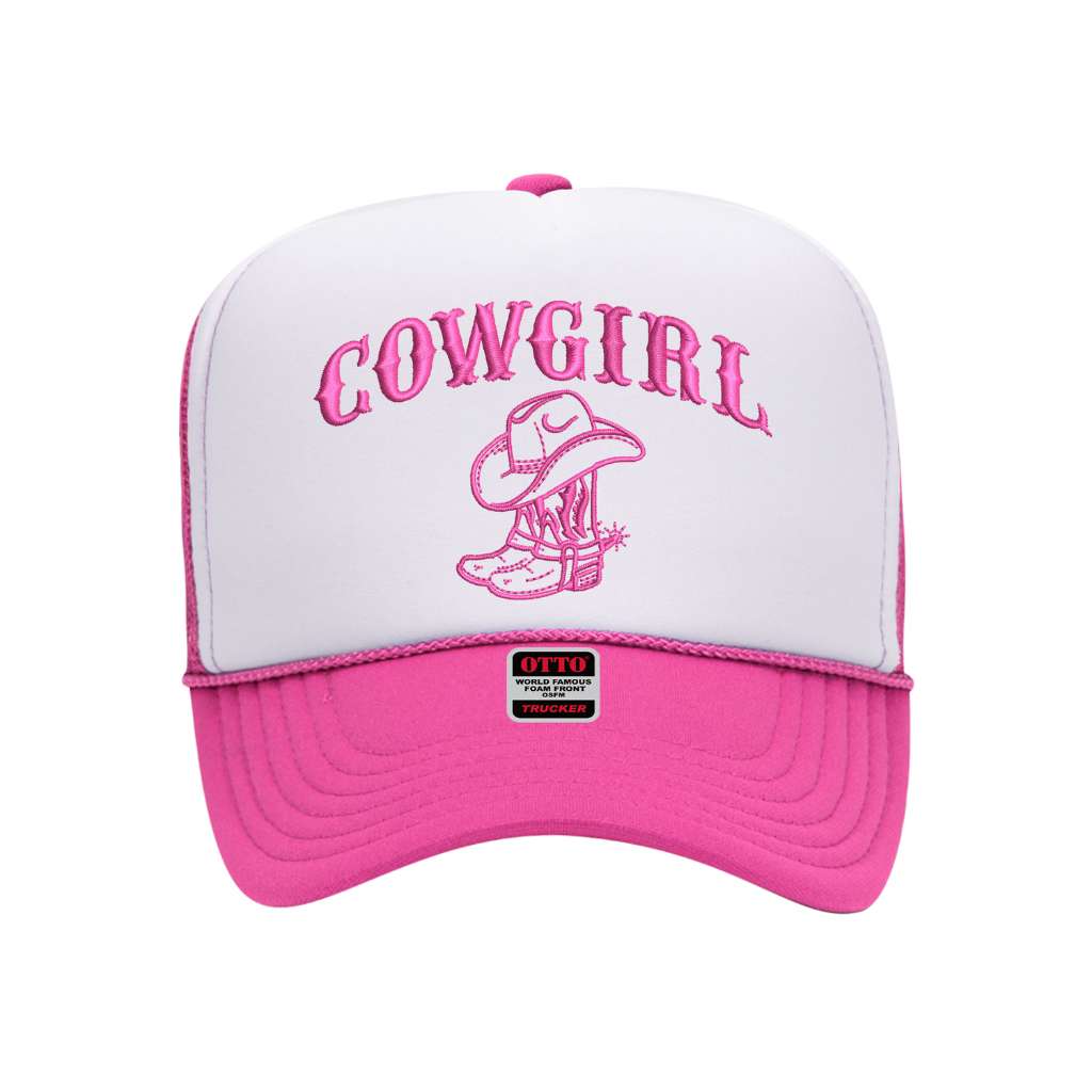 Cowgirl Boots Two Tone Trucker Hat