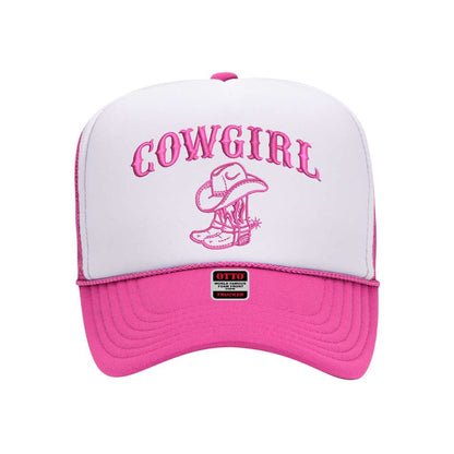 Cowgirl Boots Two Tone Trucker Hat