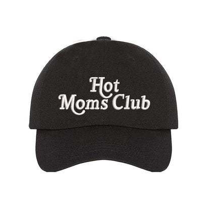 Black Hot Moms Club embroidered baseball hat, perfect for stylish and confident mamas who want to make a statement – DSY Lifestyle