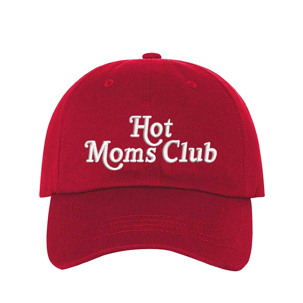 Red Hot Moms Club embroidered baseball hat, perfect for stylish and confident mamas who want to make a statement – DSY Lifestyle