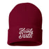Red beanie embroidered with the phrase howdy darlin-DSY Lifestyle