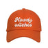 Orange Howdy Witches Embroidered Baseball Hat featuring premium embroidery and adjustable hook and loop closure, perfect for Halloween and fall outfits - DSY Lifestyle