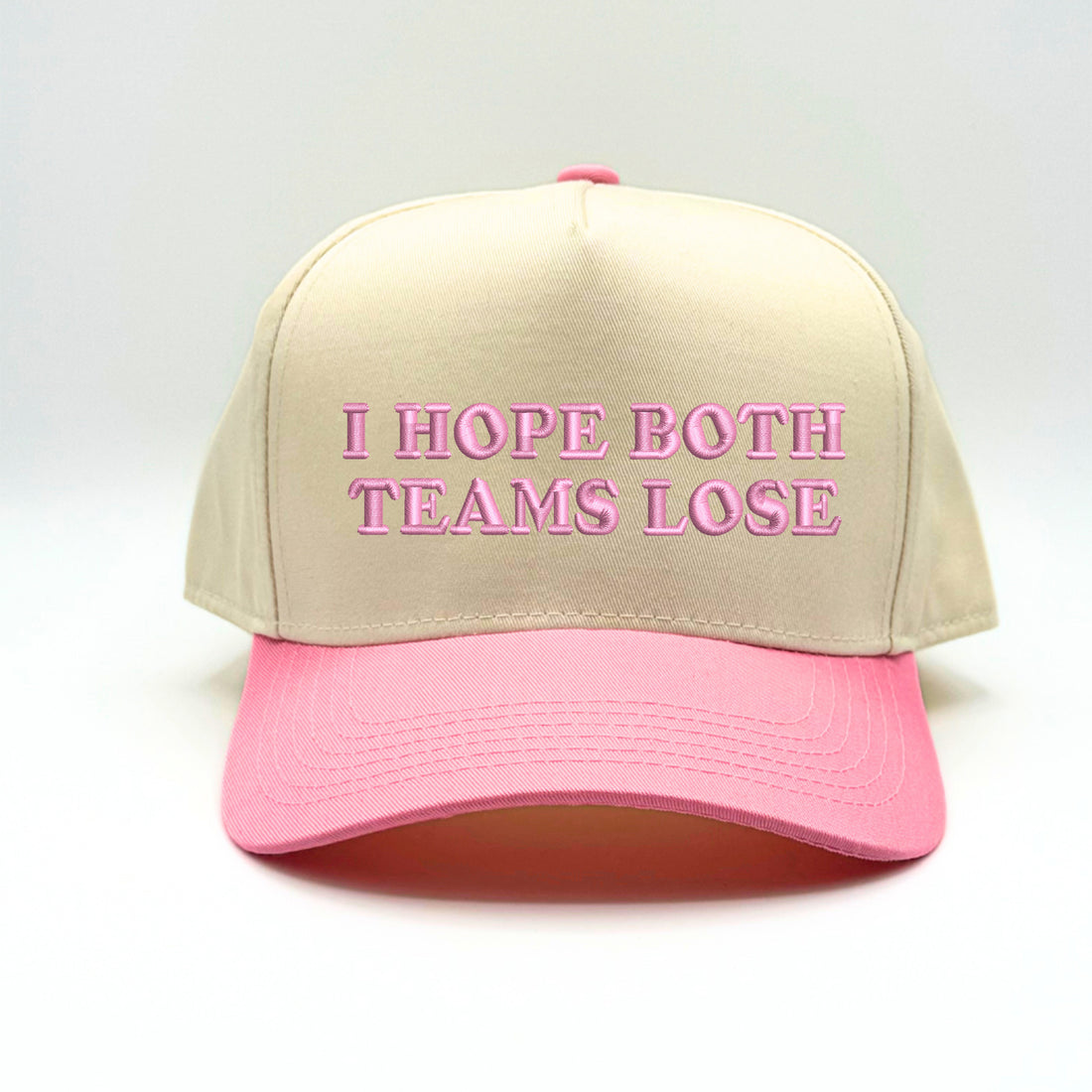 I Hope Both Teams Lose Embroidered 5-Panel  Baseball Hat