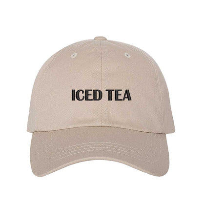 Stone Iced Tea embroidered baseball hat in a premium cotton twill featuring high-density typography by DSY Lifestyle.