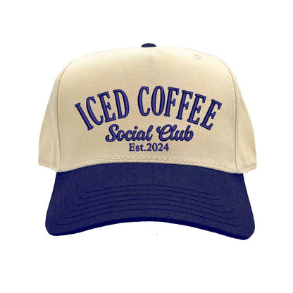 Iced Coffee Social Club Est. 2024 Two Tone Embroidered Baseball Hat