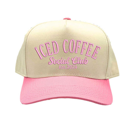 Iced Coffee Social Club Est. 2024 Two Tone Embroidered Baseball Hat