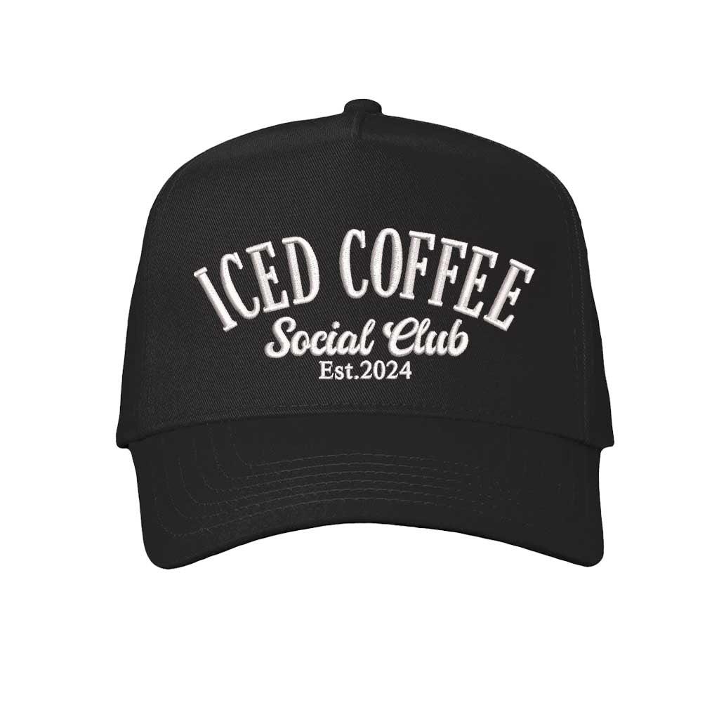 Iced Coffee Social Club Est. 2024 Two Tone Embroidered Baseball Hat