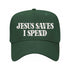 Forest Green Jesus Saves I Spend 5-panel embroidered baseball hat featuring clean lettering on a trendy structured cap – DSY Lifestyle