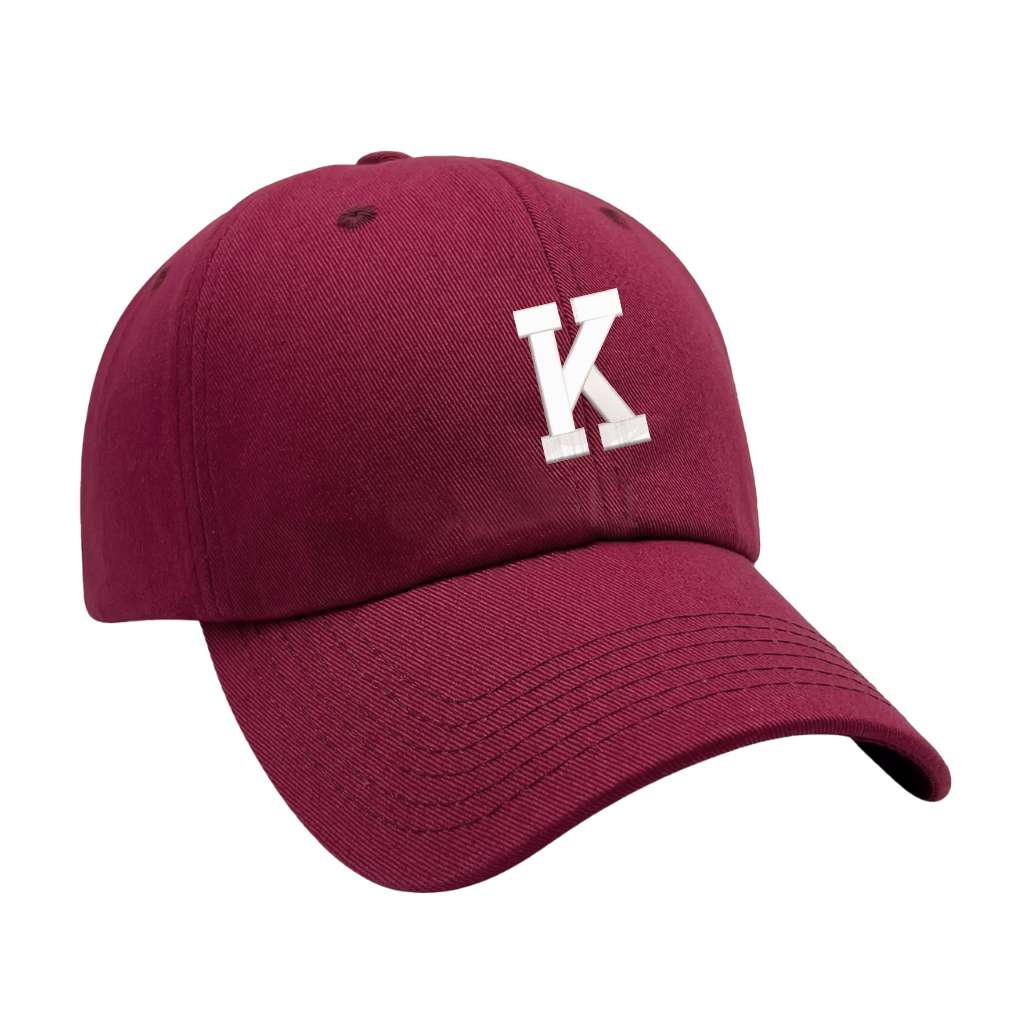 Custom Color Baseball Cap with Embroidered Letter Initials