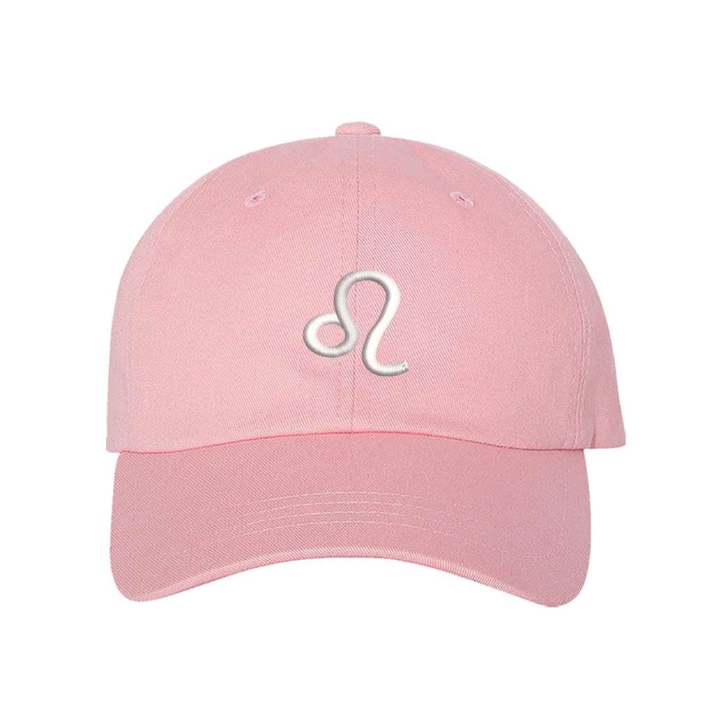 Light denim baseball hat embroidered with the leo zodiac sign- DSY Lifestyle