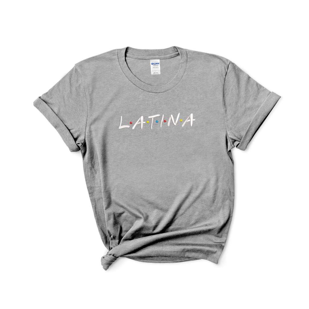 Heather Gray unisex tshirt embroidered with Latina - DSY Lifestyle