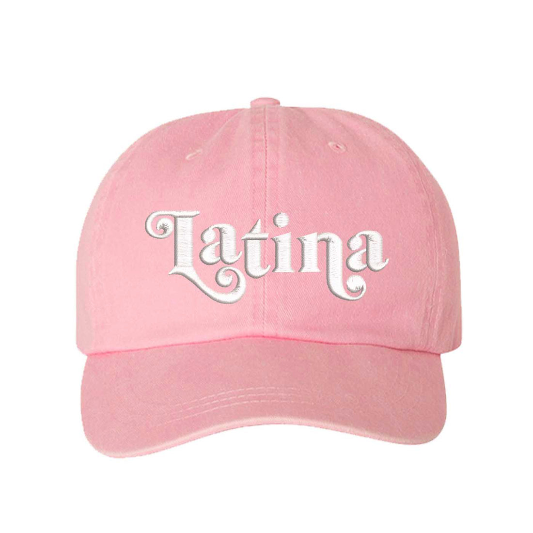 Light Pink Latina Retro Washed Statement Baseball Hat – a washed, relaxed-fit statement cap designed for everyday comfort and real-life moods. Trendy, adjustable, and effortlessly stylish. - DSY Lifestyle