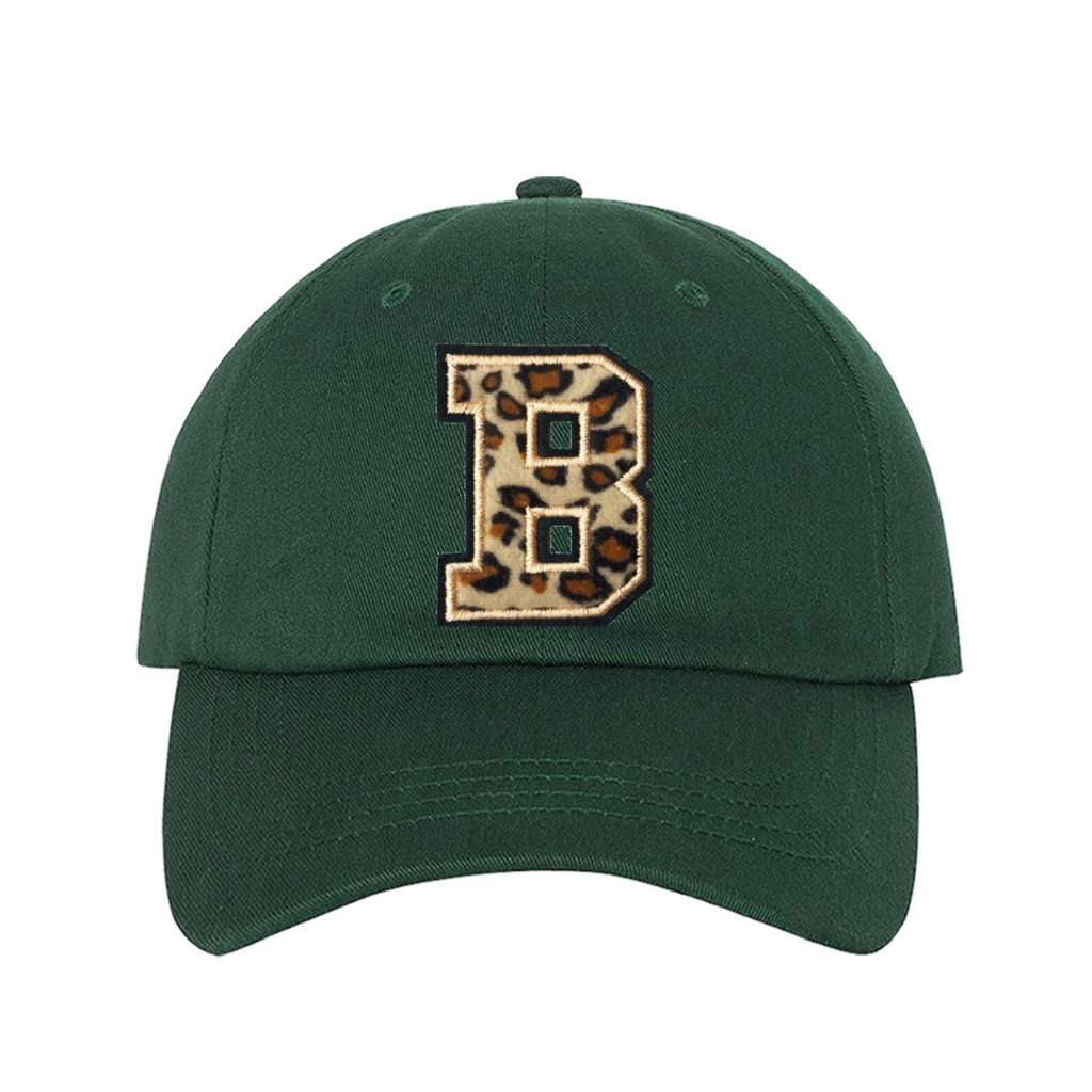 Leopard Initials Patch Baseball Cap