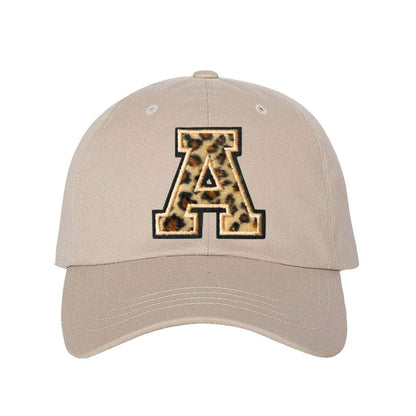 Leopard Initials Patch Baseball Cap