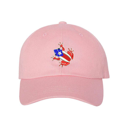Light pink baseball hat embroidered with a coqui - DSY Lifestsyle
