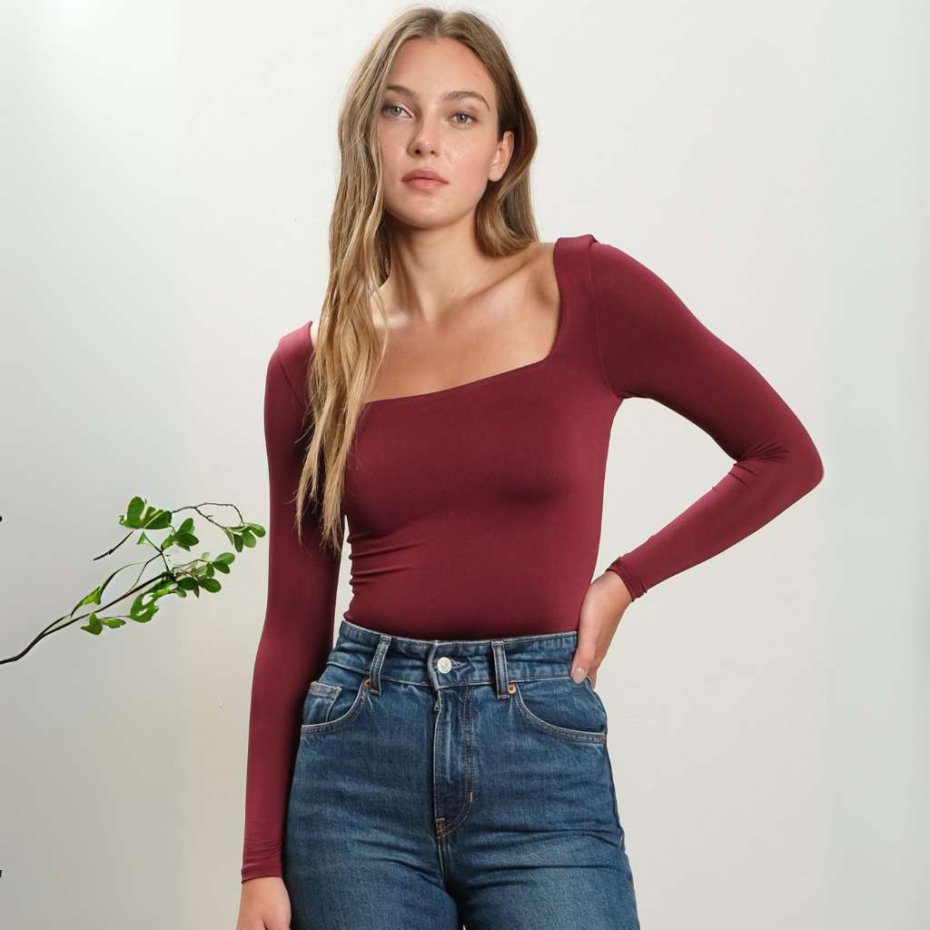 Sleek &amp; Chic Women’s Square Neck Top