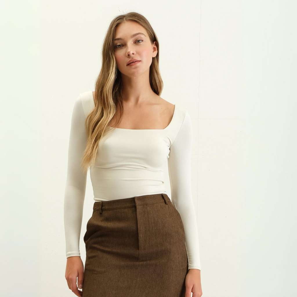 Sleek &amp; Chic Women’s Square Neck Top