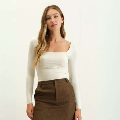 Sleek &amp; Chic Women’s Square Neck Top