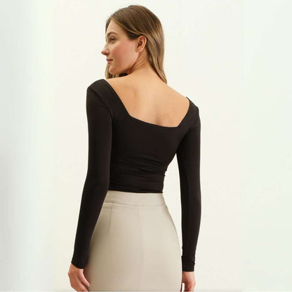 Sleek &amp; Chic Women’s Square Neck Top
