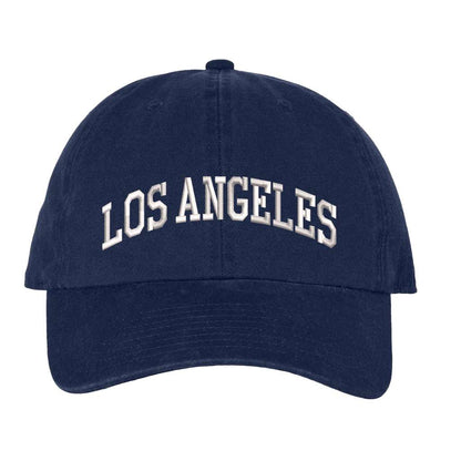 Navy Baseball Cap embroidered with Los Angeles - DSY Lifestyle 