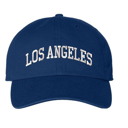 Royal Blue Baseball Cap embroidered with Los Angeles - DSY Lifestyle 
