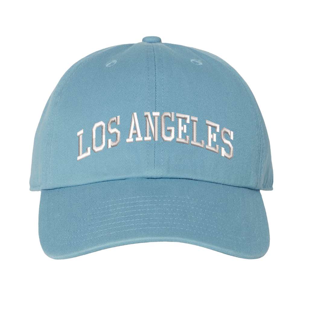 Sky Blue Baseball Cap embroidered with Los Angeles - DSY Lifestyle 