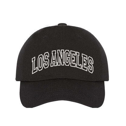 Black Los Angeles Outline Baseball Hat – A stylish, embroidered cap featuring a minimalist LA outline, perfect for West Coast enthusiasts – DSY Lifestyle
