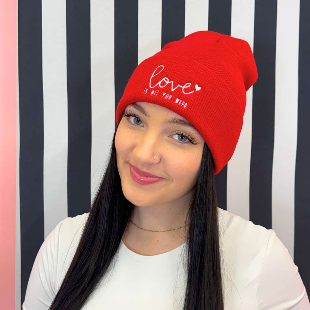 Love Is All You Need Cuffed Beanie