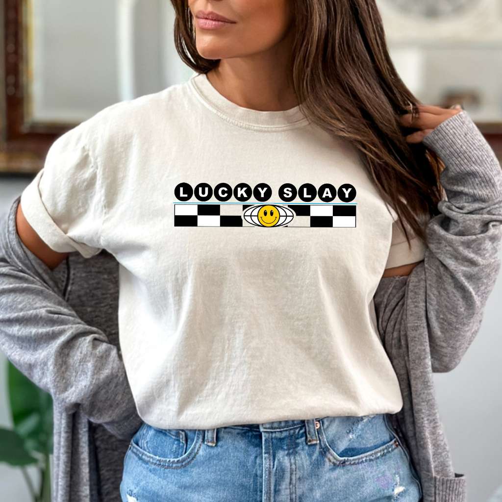 Lucky Slay Washed Oversized Tee