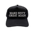 Solid Black Make Sixty Great Again 5-Panel Baseball Hat, a bold birthday statement hat for confident sixty-plus style. DSY Lifestyle.
