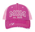 HOT Pink MOM Est. 2026 Distressed Trucker Hat. This premium vintage-style cap is the perfect gift for the unapologetically bold, featuring a breathable mesh back and custom embroidery. - DSY Lifestyle