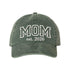 Dark Green MOM Est. 2026 Washed Statement Baseball Hat – a washed, relaxed-fit statement cap designed for everyday comfort and real-life moods. Trendy, adjustable, and effortlessly stylish. - DSY Lifestyle