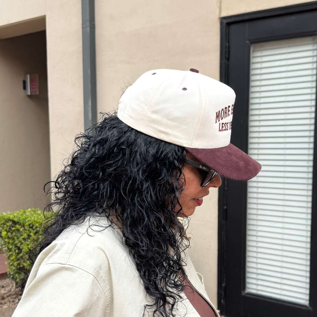 More Espresso Less Depresso Corduroy Baseball Hat