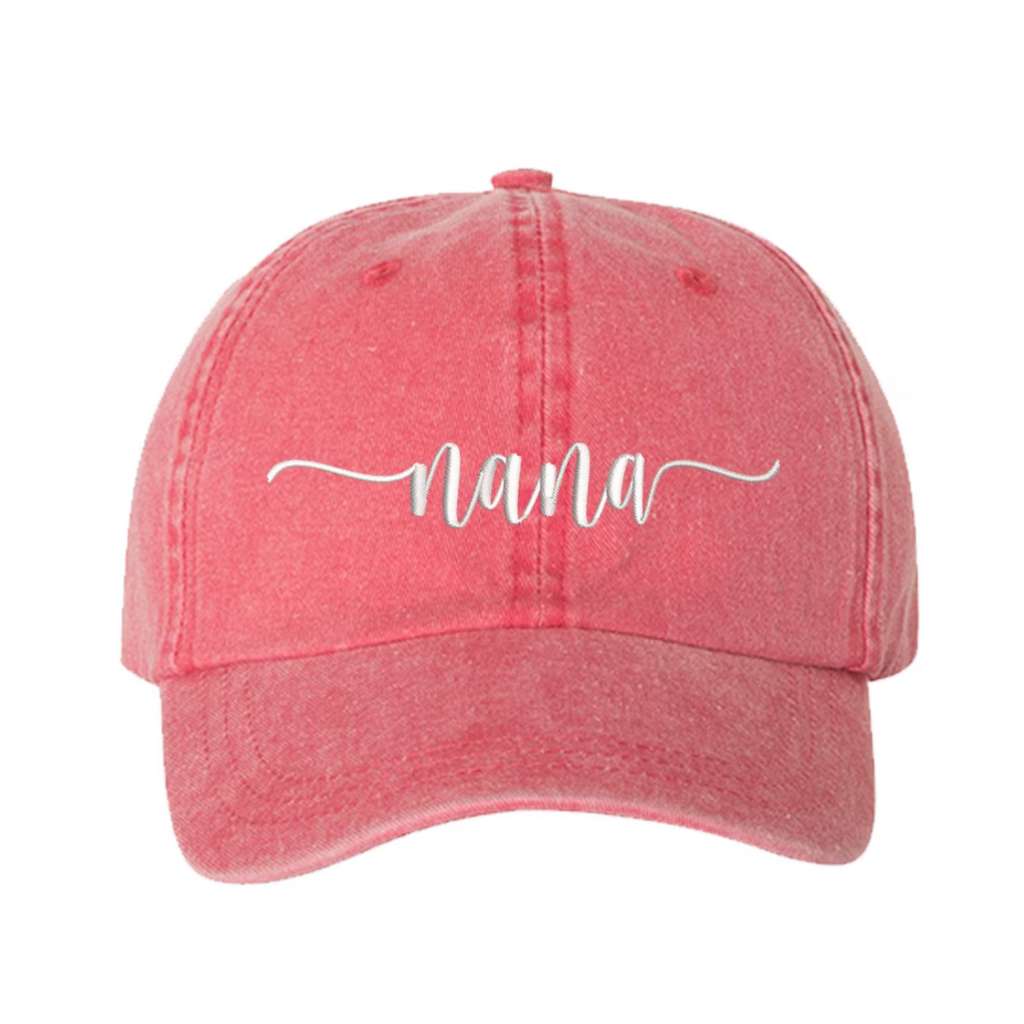 Wine Washed Baseball hat with Nana embroidered in the front - DSY Lifestyle