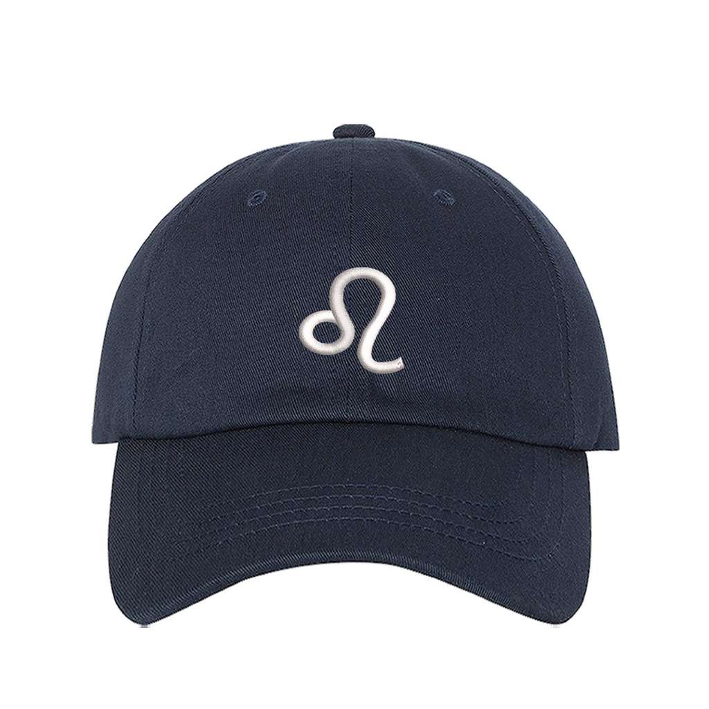 Navy Blue baseball hat embroidered with the leo zodiac sign- DSY Lifestyle
