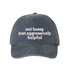 Navy Blue Not Bossy Just Aggressively Helpful Washed Statement Baseball Hat – a washed, relaxed-fit statement cap designed for everyday comfort and real-life moods. Trendy, adjustable, and effortlessly stylish. - DSY Lifestyle