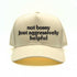 5 panel Natural color with natural bill baseball hat embroidered with the phrase not bossy just aggressively helpful-DSY Lifestyle