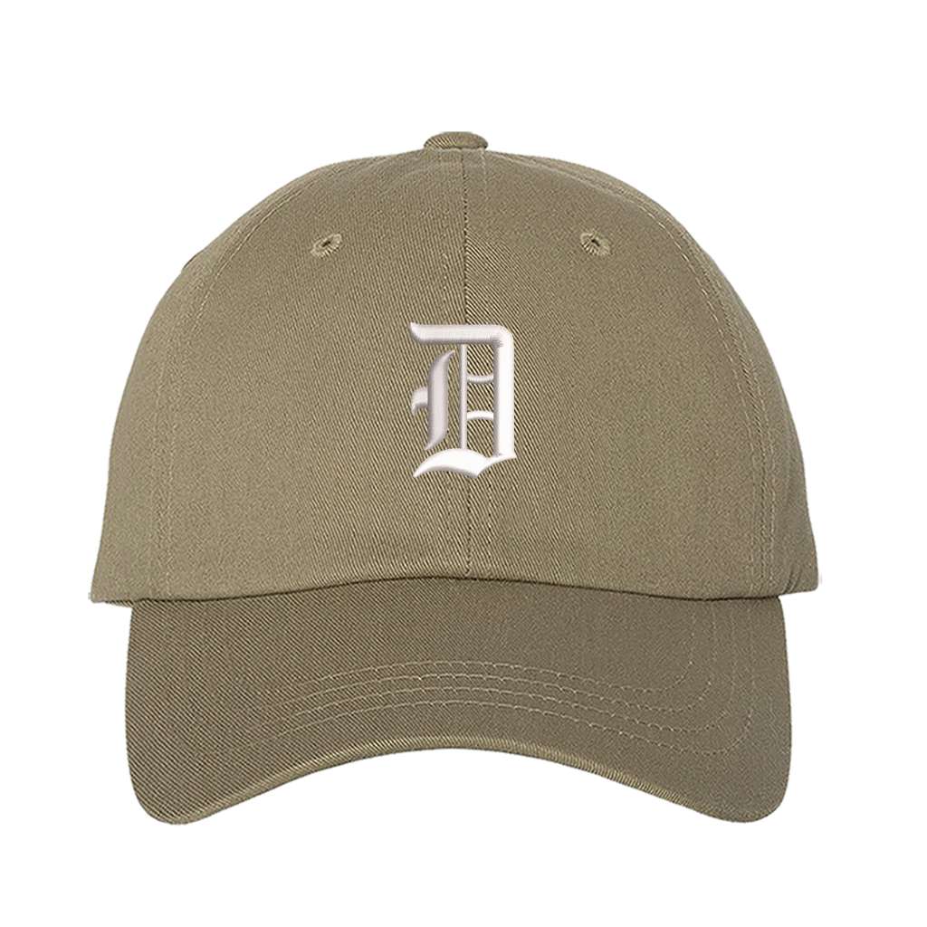 Custom 3D Puff Baseball Cap with Embroidered Letter Initials - Old English