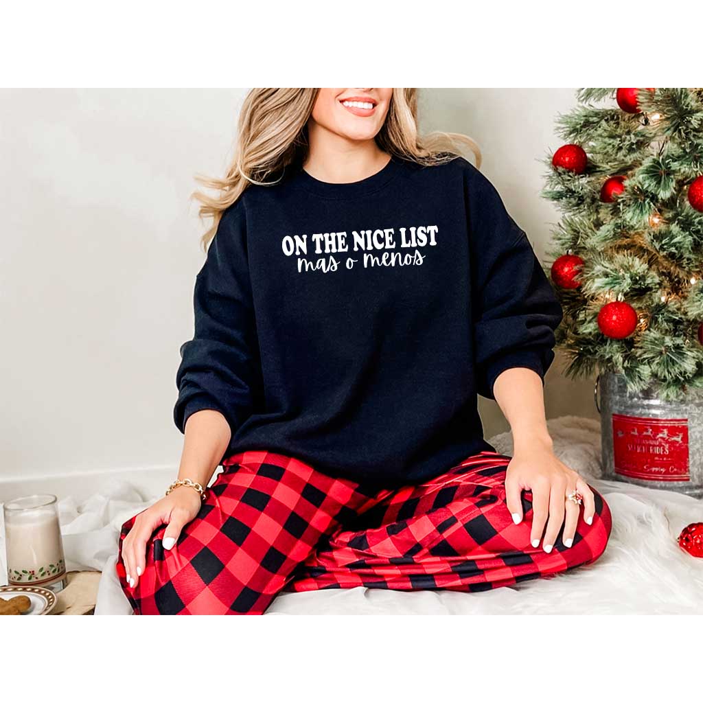  On The Nice LIst Mas o menos Black Sweatshirt - DSY Lifestyle