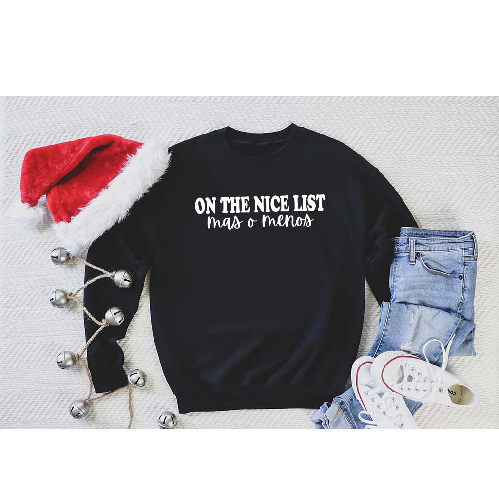  On The Nice LIst Mas o menos Black Sweatshirt - DSY Lifestyle